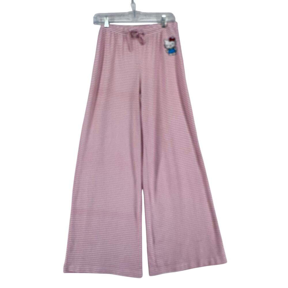Hello Kitty Pajama Set Womens Small Pink Stripe Lounge Sleep Sanrio coquette - Picture 3 of 8